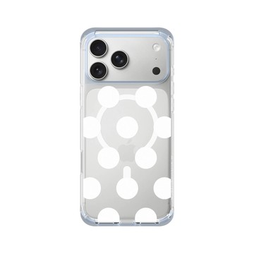iPhone 17 Pro Max ClearX (MagSafe 兼容) 冰透藍 - Pattern Play - 珍珠圓點