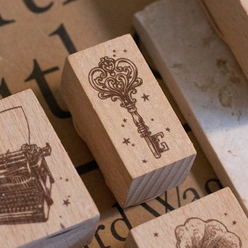 復古文具店 印章 - 心鑰