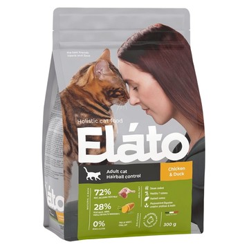 Elato 杜莎 成貓用天然無穀貓糧 化毛配方 鮮雞佐鴨  300g  1包