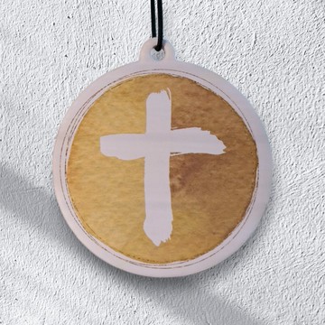 十字架小蒼蘭香氛片吊飾/車用/家用/福音禮品/基督教禮物