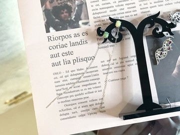 經典四爪蛋白石opal  歐泊垂墜耳環