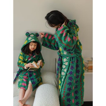 兒童浴巾純棉a類可穿式寶寶帶帽吸水洗澡大人男女童游泳沙灘浴袍