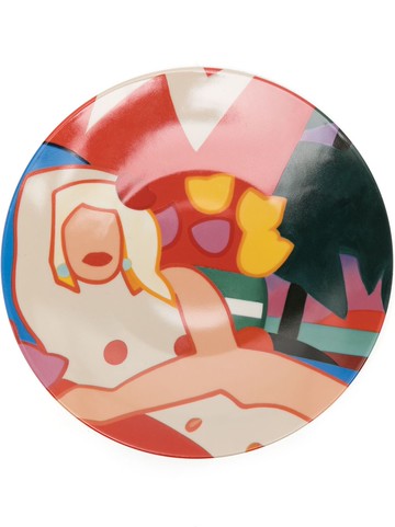 Ligne Blanche - Wesselman porcelain plate - unisex - Bone China - One Size - Red