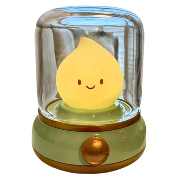 E.B. MADE 超萌煤油小燭火音效拍轉燈  復古綠