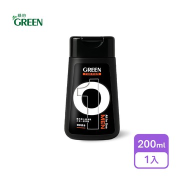【綠的】男士超淨效三合一潔淨露200ml(濃郁麝香)