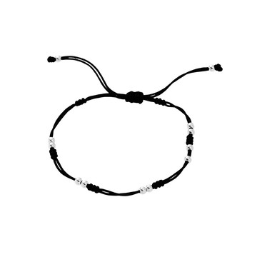 [純銀] 黑銀序列手鍊 / Black Silver Sequence Bracelet