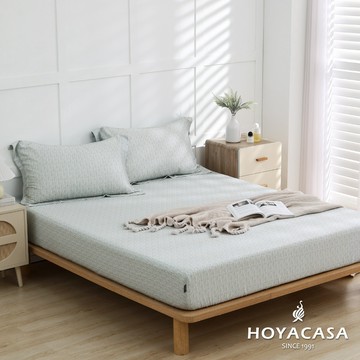 HOYACASA 300織天絲床包枕套組｜煙杉綠｜法式柔霧｜(單人/雙人/加大)