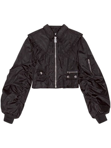 Ganni Nylon Bomber Jacket