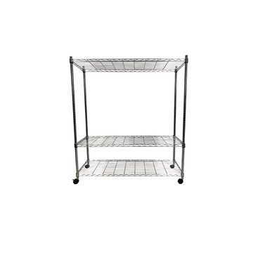 我塑我形 120 x 45 x 125 cm MIT耐重移動式萬用鐵力士鍍鉻三層收納架 置物架 鐵力士架 三層架