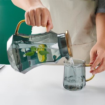 高顏值玻璃杯水具套裝家用客廳涼水杯冷水壺創意漸變喬遷新居水杯