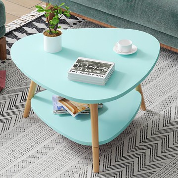 北歐茶幾家用客廳小桌子簡約雙層小茶桌茶臺創意小戶型實木腳邊幾