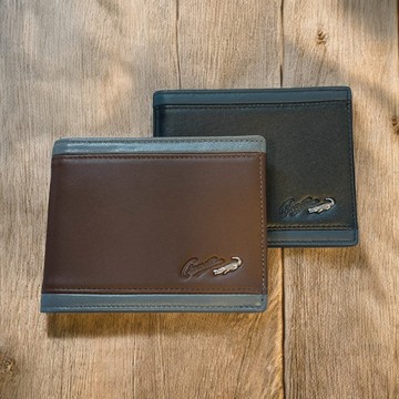 【寧寧精品】台中35年老店 Crocodile 專櫃品牌 真皮短夾 可放很多大鈔短夾 隱藏式鈔票層 11805