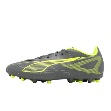Puma 足球鞋 Ultra 5 Play MG 男鞋 灰 黃 人工草皮 軟釘 抓地 108328-03