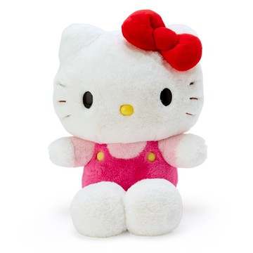 真愛日本 凱蒂貓 kitty 粉衣 經典 絨毛坐姿娃 M號 娃娃 布偶 玩偶 HD62