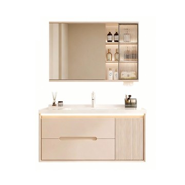 【GU TIN 谷天】智慧型浴室發光鏡櫃組合 人體感應發光櫃 陶瓷一體盆 衛生間洗手盆洗臉盆櫃組合【10%蝦幣回饋】