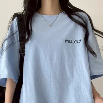 Vuja de 純棉 t恤 短袖上衣女 小貓印花 T恤 韓國上衣 oversize T恤 寬鬆上衣 ins風 潮流衣服