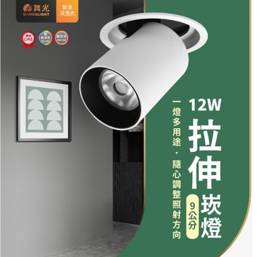 【燈王的店】舞光 LED 12W 拉伸崁燈 可轉角崁燈 崁入孔9公分 白光/自然光/黃光 D-9DOE12