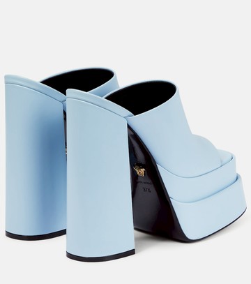 Versace Leather platform mules