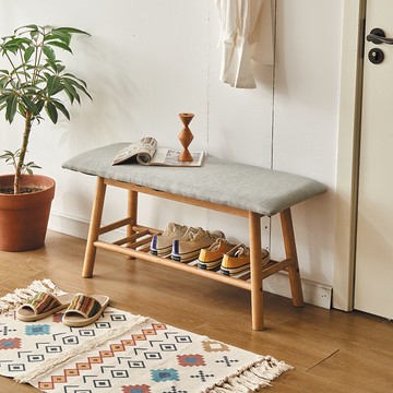 輕奢實木家用換鞋凳門口可坐式小鞋柜試衣間鞋架穿鞋凳民宿床尾凳