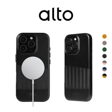 Alto 磁吸防摔皮革手機殼｜壓紋款 - iPhone 16 支援 MagSafe【可加購禮物包裝＆客製雷雕】