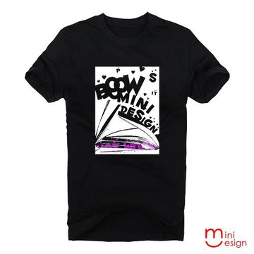 Minidesign-BoowMini翻書影像潮流設計短T 五色
