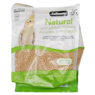 ZuPreem 路比爾 蔬果滋養大餐 中型鸚鵡 添加維生素、礦物質、胺基酸  2.5lb  1袋
