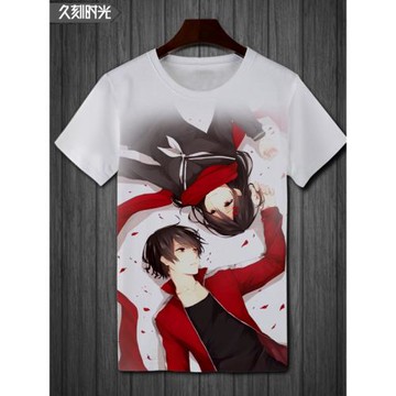 目隱都市的演繹者 陽炎project動漫周邊短袖T恤男青少年薄款汗衫