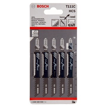 BOSCH 博世 台灣公司貨 線鋸片 T111C/2608630033 5個  1組