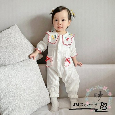 ベビー服 春服 赤ちゃん ロンパース 可愛い 花柄 お出掛け服 女の子 春秋 カバーオール 0 3歳 綿 コットン つなぎ 新生児 出産祝い 通販 Lineポイント最大get Lineショッピング