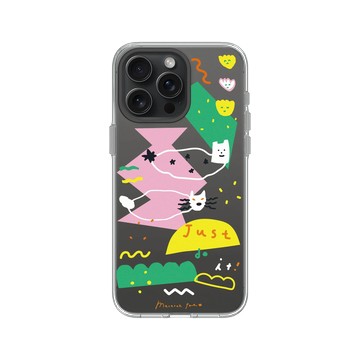 iPhone 15 Pro Max Clear 透明 - MacaronToe 馬卡龍腳趾 - 麻糬貓與綠怪獸 Ｍochi & Green