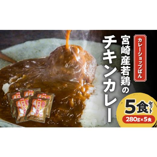 ふるさと納税 宮崎県 宮崎市 カレーショップばん　宮崎産若鶏のチキンカレー5食セット_M280-001