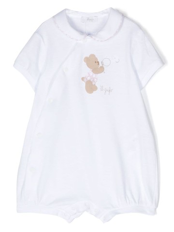 Il Gufo - bear-patch cotton body - kids - Cotton - 9 - White