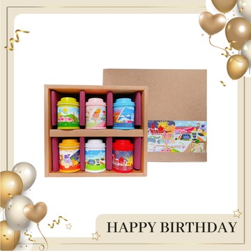 現在就出發【無藏茗茶】臺中旅遊趣：山海屯+食住樂 - 無藏 綜合款凍頂花茶三角茶包6入小罐禮盒 下午茶 放鬆 樂活 出遊 旅行 家人 同事 伴手禮 職場禮