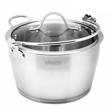bella cuisine Jampot 不鏽鋼燉煮鍋 9L 18/10不鏽鋼  28cm  銀色 + 透明色  1組