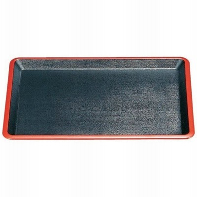 弥生布目盆 黒天朱 尺１　[お盆 おぼん トレイ トレー ランチョンマット 漆器 膳 配膳 業務用 家庭用 和風 和食器 お返し 内祝]