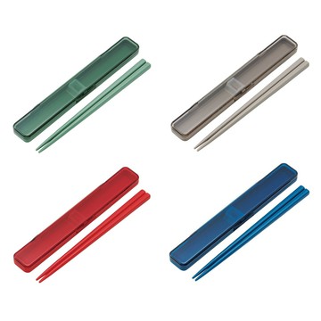 日本製 SKATER 靜音 環保筷 透明彩殼 筷子 攜帶 餐具組 餐具 環保餐具 筷