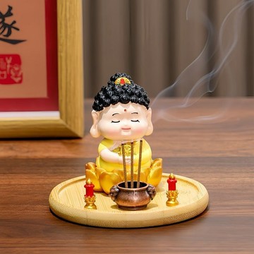 ✨臺灣出貨✨【48小時內發貨】生肖守護神香爐擺件本命佛香薰爐香座託香插點香盤客廳茶桌裝飾品