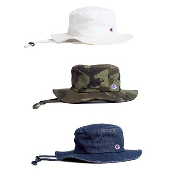 【日本 Champion 】 抽繩 寬帽沿 漁夫帽 (3色可選) 遮陽帽 防曬帽 太陽帽 防晒帽 漁夫帽女 漁夫帽男