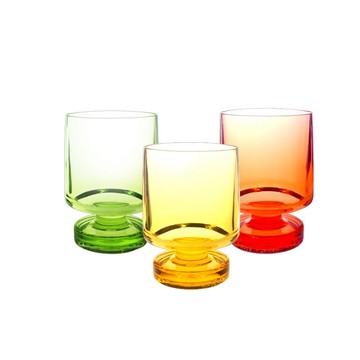 LAHOOD 台灣製造安全無毒 晶透派對水杯 多色/350ml 3入組