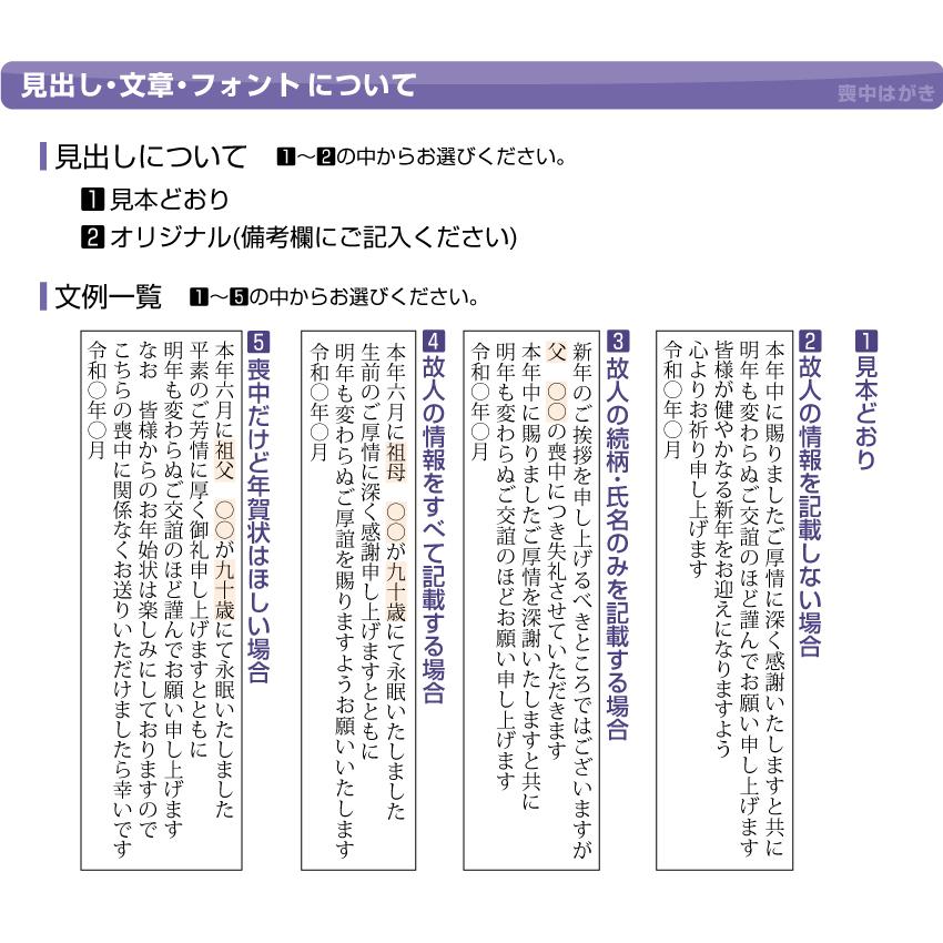 喪中はがき カラー 80枚〔私製はがき〕喪中 はがき ハガキ 私製はがき 喪中ハガキ 喪中はがき印刷 喪中葉書