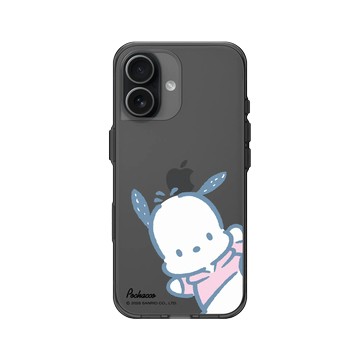 iPhone 17 Clear (相機按鈕) 酷墨灰 - 三麗鷗-帕恰狗 Pochacco - 開心跳耀