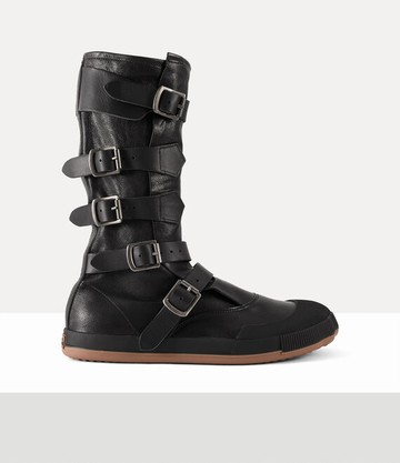 Vivienne Westwood Animal Pirate Boot Washed/veget Tanned Black 7-41 Men