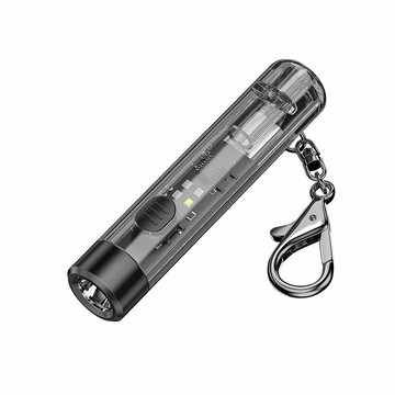 手電筒 微笑鯊【TIP0020 多光源鑰匙扣手電筒】防水強光迷你手電筒  LED充電手電筒 露營登山戶外照明超亮遠射