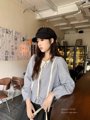 BAi白媽媽 格紋襯衫／小版型 韓系百搭 小隻女最愛－【350596】