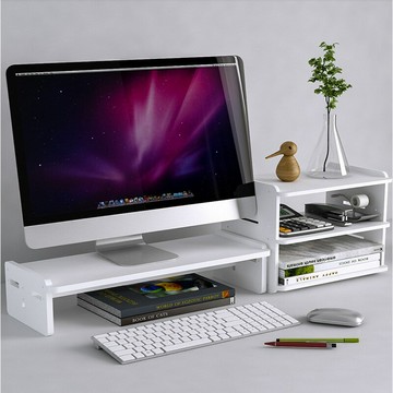 ??快速出貨 可開發票 熒幕支架電腦屏幕增高器架辦公室收納架多層桌面抽屜收納置物架