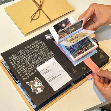 ✅🔥【DIY立體機關相冊本】🔥 創意記事本摺疊風琴本 情侶紀念冊定製筆記本 手工禮物回憶相簿 台灣出貨 台灣出貨 1