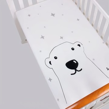 MUSLIN TREE 棉布樹 北歐純棉幼兒床包  140 x 70 x 15cm  北極熊  1入