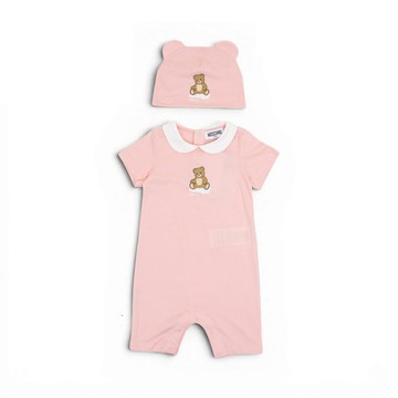 MOSCHINO Kids GB 禮盒組-連身褲帽子