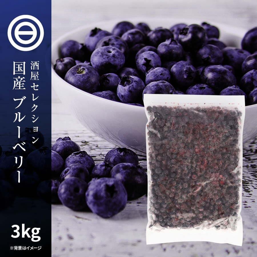 国産 熊本県産 ブルーベリー 冷凍 1kg(1000g) x 3袋 ぶるーべりー