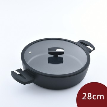 Berndes Balance 不沾平底壽喜燒鍋 (含蓋) 28cm 不沾鍋 雙耳鍋 平底鍋 (電磁爐 IH爐可用)